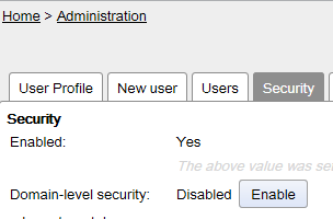 Enable Domain-level security